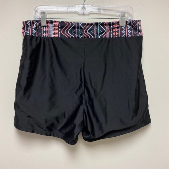 Shein Plus Size Geometric Print Ruched Tankini Top and Swim Shorts, size 3XL - Picture 8 of 11